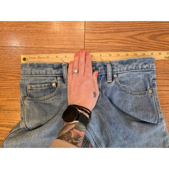 Oliveo MYOJ Womens Jeans Handmade 29W x 33L Ultra Low Rise Straight Leg READ - Picture 7 of 14